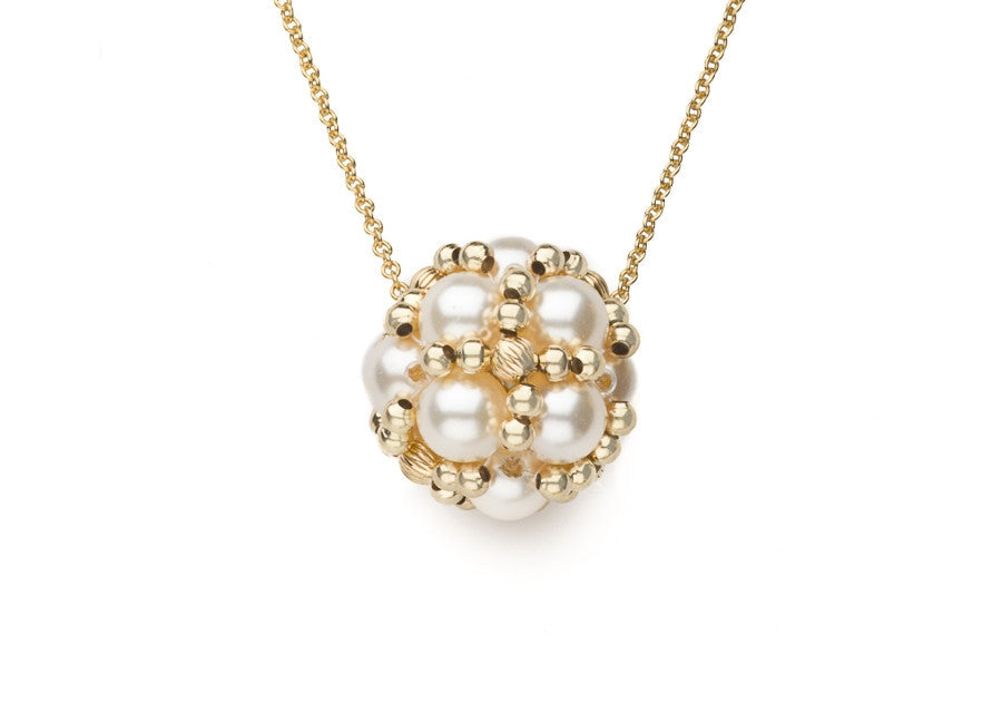 Enhanced Ball Necklaces, Gold Accents (Click To View All Colors)